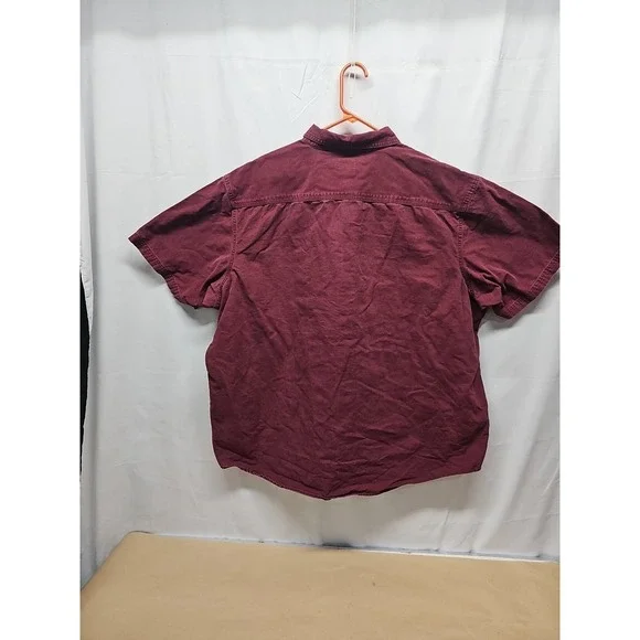 Red Head Men's Red Short Sleev Denim Shirt Casual Button-Up Western Style Sz 3xl - Picture 10 of 13